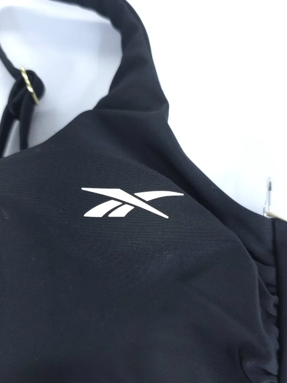 Reebok Square Neck Tankini Swim Top Black M TOP ONLY